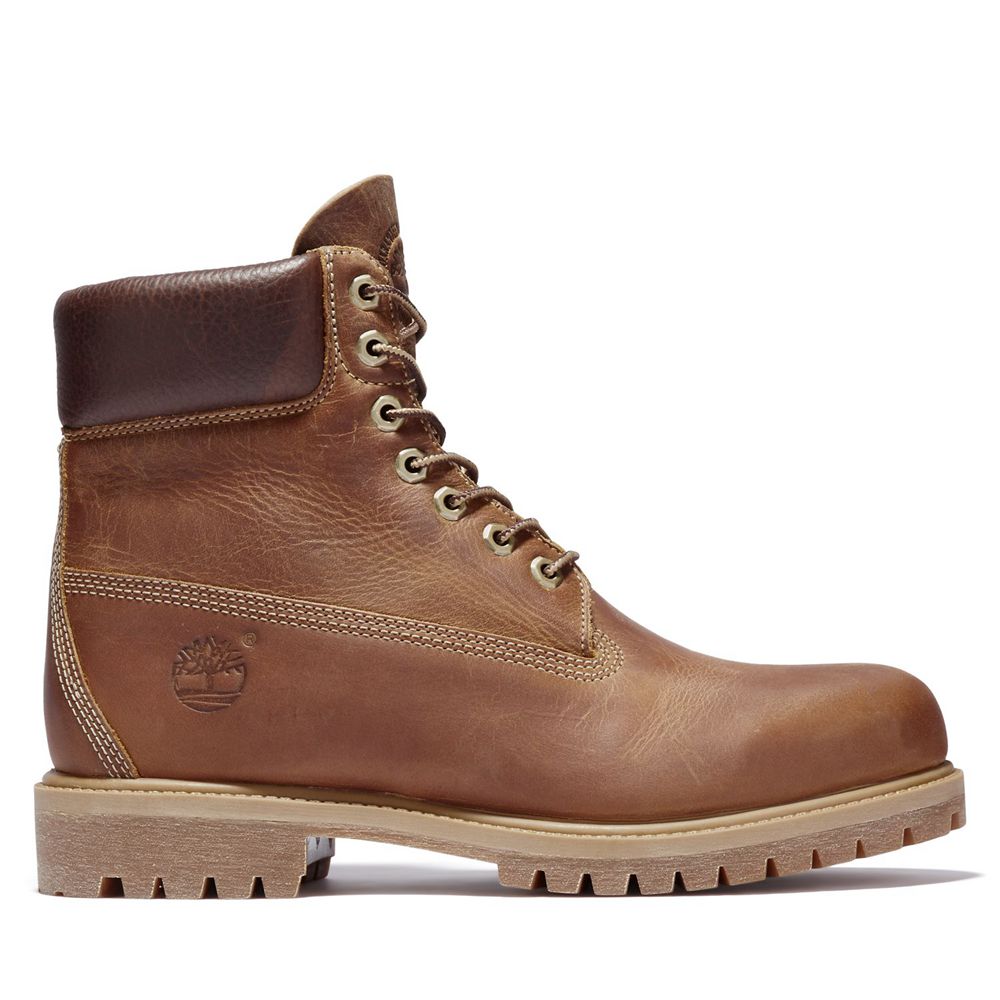 Botas 6-Inch Timberland Argentina Hombre - 6-Inch Heritage Waterproof - Marrones - EFGWYA-729